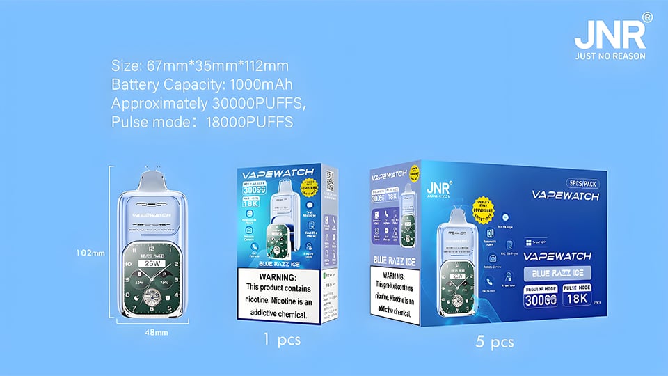 JNR® Approximately 30000 puffs Disposable Vape for Modern Vapers Product Description Figure 1